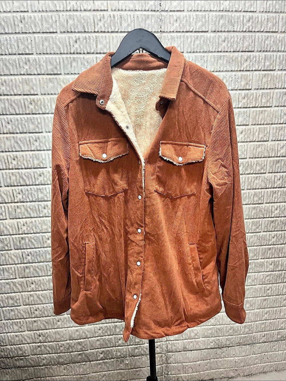 Brown Corduroy Jacket Size Large Like New